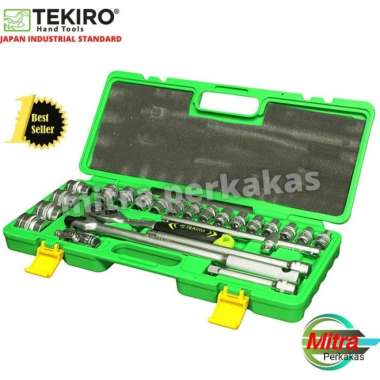 Tekiro Kunci Shock Set 8 - 32 mm 6 PT 1/2" 24pcs sock set hand socket
