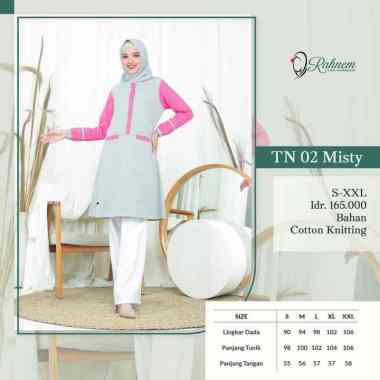 Tunik Kaos Rahnem Terbaru / TN - 02 / Fashion Muslim L MISTY