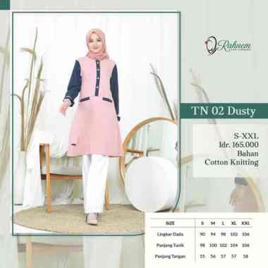 Tunik Kaos Rahnem Terbaru / TN - 02 / Fashion Muslim S DUSTY