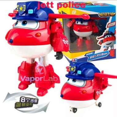 ORI SUPER WINGS JETT SUPERWINGS TRANSFORMING PLANE AULDEY TOY MAINAN JETT POLICE