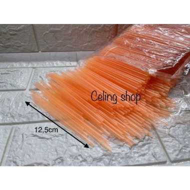 sedotan plastik AQUA 4mm pendek kecil mini warna es minuman