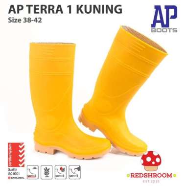 Sepatu Boot Tinggi AP BOOTS AP TERRA 1 Kuning Kontruksi Proyek 38