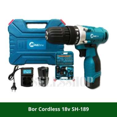 Mesin Bor Baterai Tembok Cordless Drill 18V Sh189 Mailtank / Bor Cas