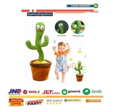 Mainan Tanaman Kaktus Joget Meniru Suara - kaktus polos