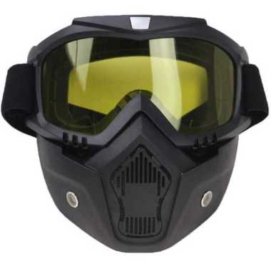 Kacamata Helm Motocross BOLLFO Kacamata Goggles Mask Motor Retro Windproof kacamata olahraga ski hel