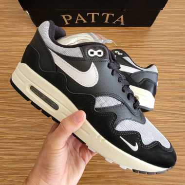Nike Air Max 1 Patta Waves Black (with bracelet) || white wave