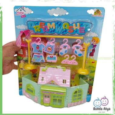 Set Mainan Anak Rumah Rumahan Dream Washer Set Rumah Baju Lucu