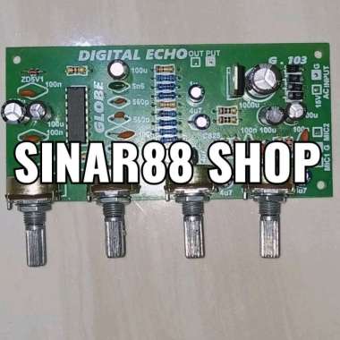 KIT SUPER DIGITAL ECHO TOEL 12V TRANSISTOR 2MIC PLUS REGULATOR G-103 G103 G 103