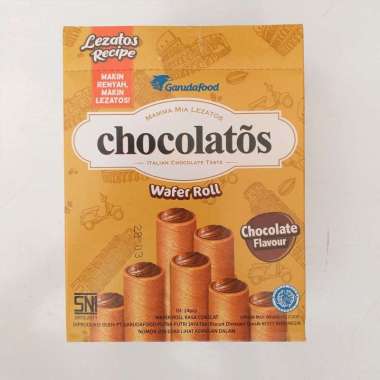 Promo Harga Chocolatos Wafer Roll Cokelat per 24 pcs 8 gr - Blibli