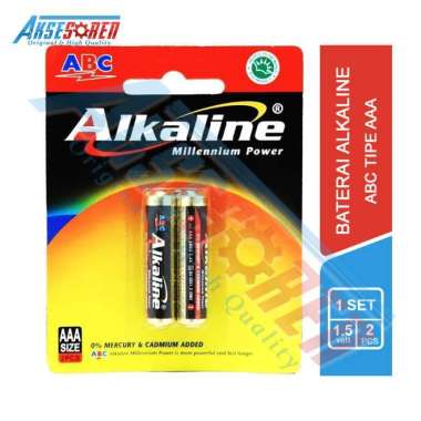 Baterai ABC Alkaline Tipe AAA [1.5V/2 pcs] / Battery Ukuran A3 Kecil / Batre Remote / Batu Batere Al