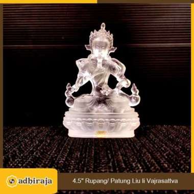 Rupang Patung Vajrasattva Kristal Kaca (liuli) 4.5"