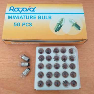 Bohlam Senter 2.5 volt RAPID Clear e10 e 10 / Lampu Praktek Sekolah