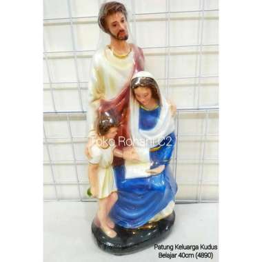 Patung Keluarga Kudus Duduk Belajar 40cm (4890)- Patung Keluarga Kudus