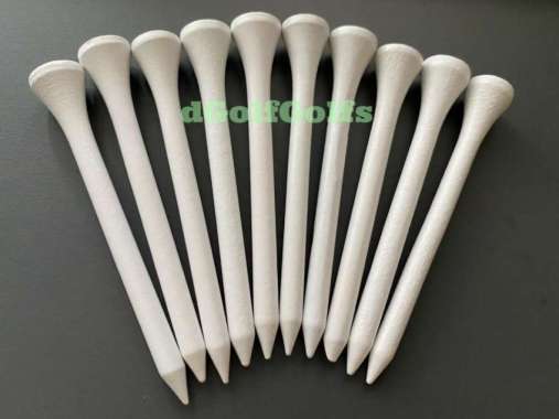dGolfGolfs Tee Golf Kayu (Wooden Golf Tee) 55mm 70mm White 70mm