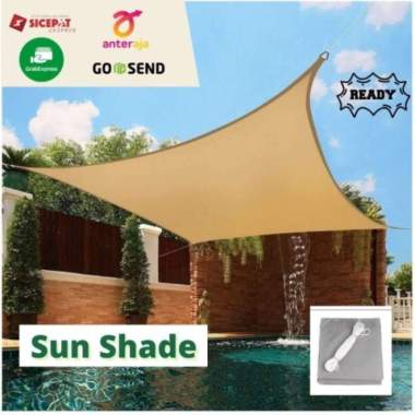 FJYW TAN  14 x 14-90% Premium Shade Cloth Sun Shade Shade Sail 