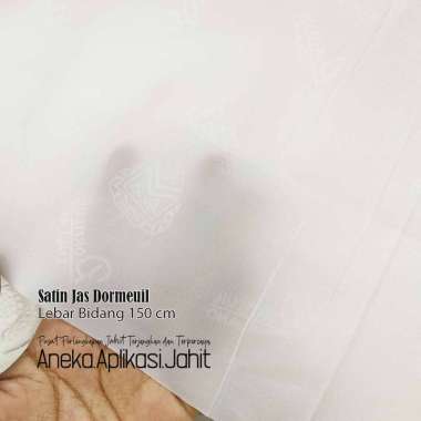 1 METER KAIN SATIN JAS DORMEUIL / DORMIL ENGLAND FURING JAS INTERLINING PUTIH