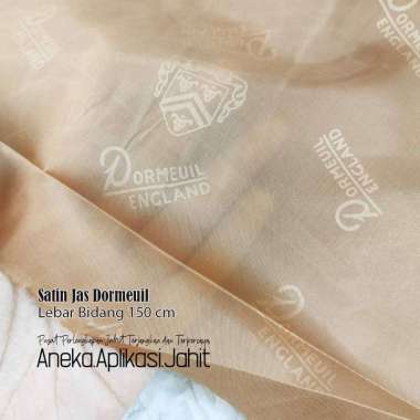 1 METER KAIN SATIN JAS DORMEUIL / DORMIL ENGLAND FURING JAS INTERLINING PEMDA