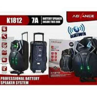 Advance Speaker Portable Meeting Trolley 18" K1812 + 2 Mic Bluetooth