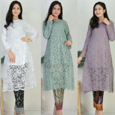 Atasan Kebaya Modern Brukat , Atasan Kebaya Pesta Putih dan Lainya