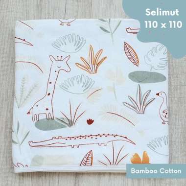 Kain Selimut Bayi Cotton Bamboo Muslin Hoppipollakids - Wildnature