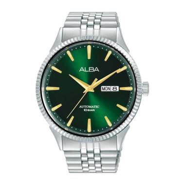 Alba Prestige AL.4239.35.37.41X1 Original Automatic Jam Tangan Pria Green Silver