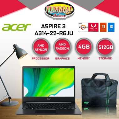 Acer Aspire 3 A314 22 R6JU Athlon 3050U 4GB SSD512 14" Win10 OHS