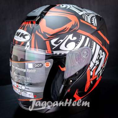 INK HELM DYNAMIC #3 | BLACK DOFF RED FLUO | DINAMIC M