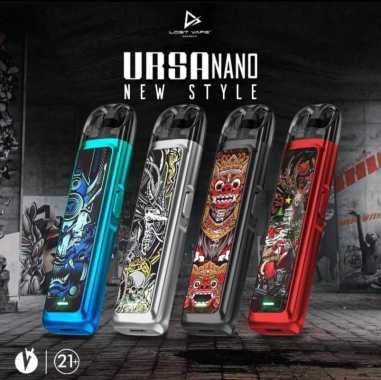 URSA NANO POD KIT BY LOST VAPE NEW COLOUR + LIQUID 15ML SALTNIC SKULL ROSES
