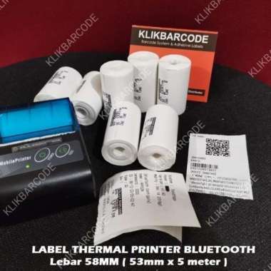 Label Stiker Thermal Printer Bluetooth Mini 58 ( 58 X 33 Mm / 5 Mtr )