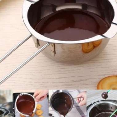 Panci Leleh Coklat Keju / Chocolate Melting Pan Pot Panci Leleh Keju Coklat Stainless Steel
