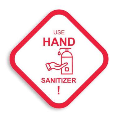 Dekorasi Dinding -Sign Wash Hands - Wear Mask - Use Handsanitizer HANDSANITIZER