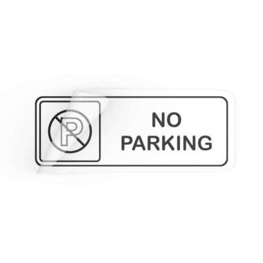 No Parking Sticker - Stiker Dilarang Parkir - Stiker Dinding - Sticker Hitam