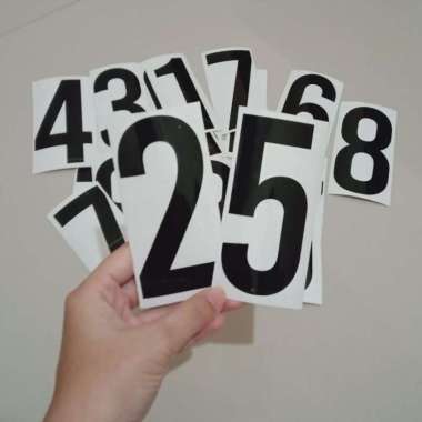 Stiker Nomor Rumah - Nomor Pintu Sticker - Stiker Oracal Angka Hitam