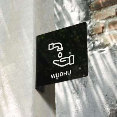 Wall Decor Pop Up Sign Persegi 15 Cm - Tanda Tempat Wudhu