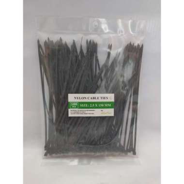 AliMaMa - CABLE TIES 150 MM ISI 100 - Pengikat Plastik Olshop Kabel Tie Dasi Tali Serut Nylon 15 cm