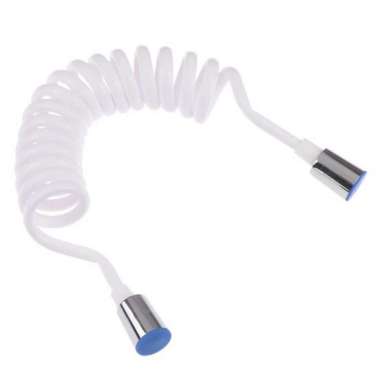 Selang Shower Mandi Toilet Bidet Fleksibel Spring Hose Spiral 2 Meter Putih