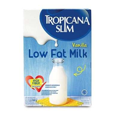 Promo Harga TROPICANA SLIM Low Fat Milk Vanilla 500 gr - Blibli