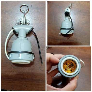 Fitting Lampu Gantung Keramik Tahan Panas Wd E27