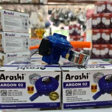 REGULATOR GAS KEPALA GAS LPG ARASHI TYPE ARAGON2 ELPIJI ANTI BOCOR SNI GENESIS 02