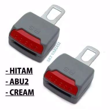 Colokan Safety Belt Safetybelt Universal Isi 2Pcs Kijang Kapsul Grey