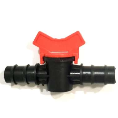 Stop Kran Valve Selang PE 20 mm x Selang PE 20mm Fertigasi Hidroponik Aquaponik dll