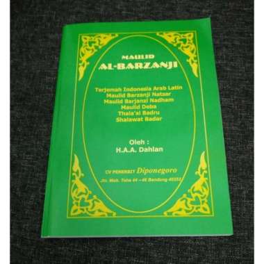 Buku Agama Islam Barzanji Plus Terjemahan Lengkap - Diponegoro