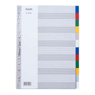 BANTEX DIVIDER 6022 A4 12 WARNA