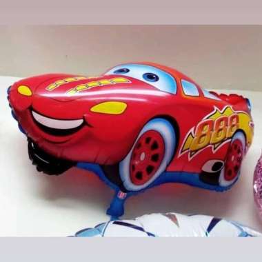 4 BIJI Balon Foil CARS MCQUEEN termurah – Terlaris dan termurah Mainan Balon Parasit CARS MCQUEEN – 