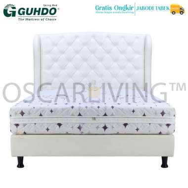 Guhdo Back Health Kasur Springbed Orthopedic Tebal 27 Cm Latex Set HB Celtic White [Fullset Spring B