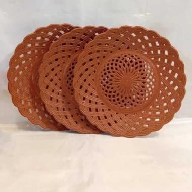 PIRING ROTAN | PIRING ANYAM | PIRING MAKAN | PIRING ANGKRINGAN | PIRING PLASTIK MOTIF ROTAN