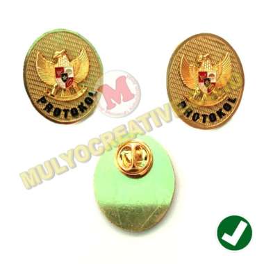 Pin Protokol Lambang Garuda Indonesia Pin Protokol Garuda Model Oval Mulyocreative Besar