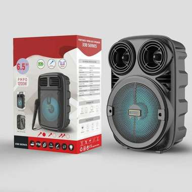 Speaker Bluetooth Portable 6.5inch KM-3381 + Microphone Suara Mantab