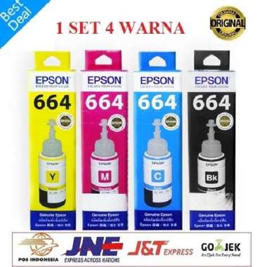 Satu SET Tinta Printer Epson Original 664 T664 L Series