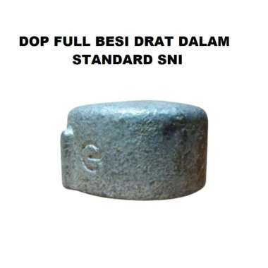 Tutup Pipa Full Besi 1 inch Air Fitting Pipa Kop Cap Drat Dalam